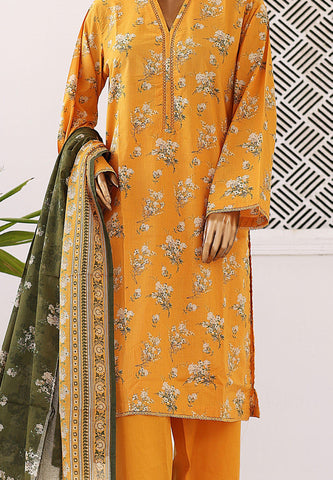 Bin Saeed Printed Lawn Coll"24-3Piece Stitched D-01