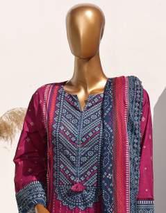 D-01 CHUNRI  3Pcs Printed Co-ords Lawn Collection 2024 BY SADABAHAR