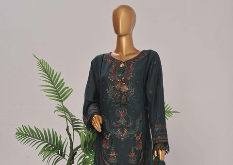 FESTIVE VOL-5  LUXURY EMB COLL WITH CHFFON DUPATTA SADABAHAR D-01