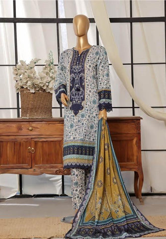 SADABAHAR Printed Lawn Coll"24 Vol 7-D 01- STITCHED 3 PIECE