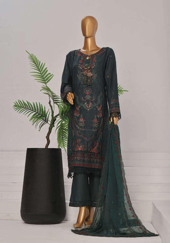 FESTIVE VOL-5  LUXURY EMB COLL WITH CHFFON DUPATTA SADABAHAR D-01