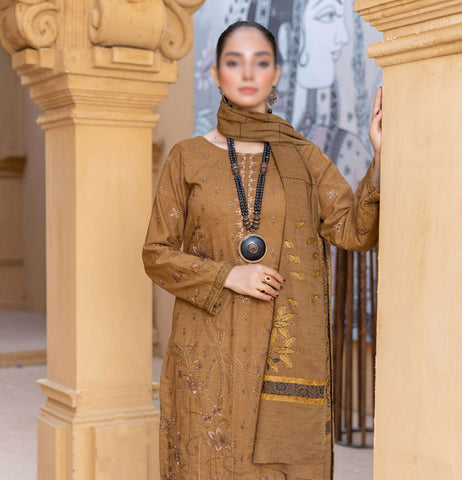 Haad E Nazar Fancy Winter Fabric With Shawl Coll:24 By Sobia Waseem D-01