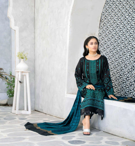 Shabnam Fancy Emb Winter With Shawl Coll:24 By Sobia Waseem D-01