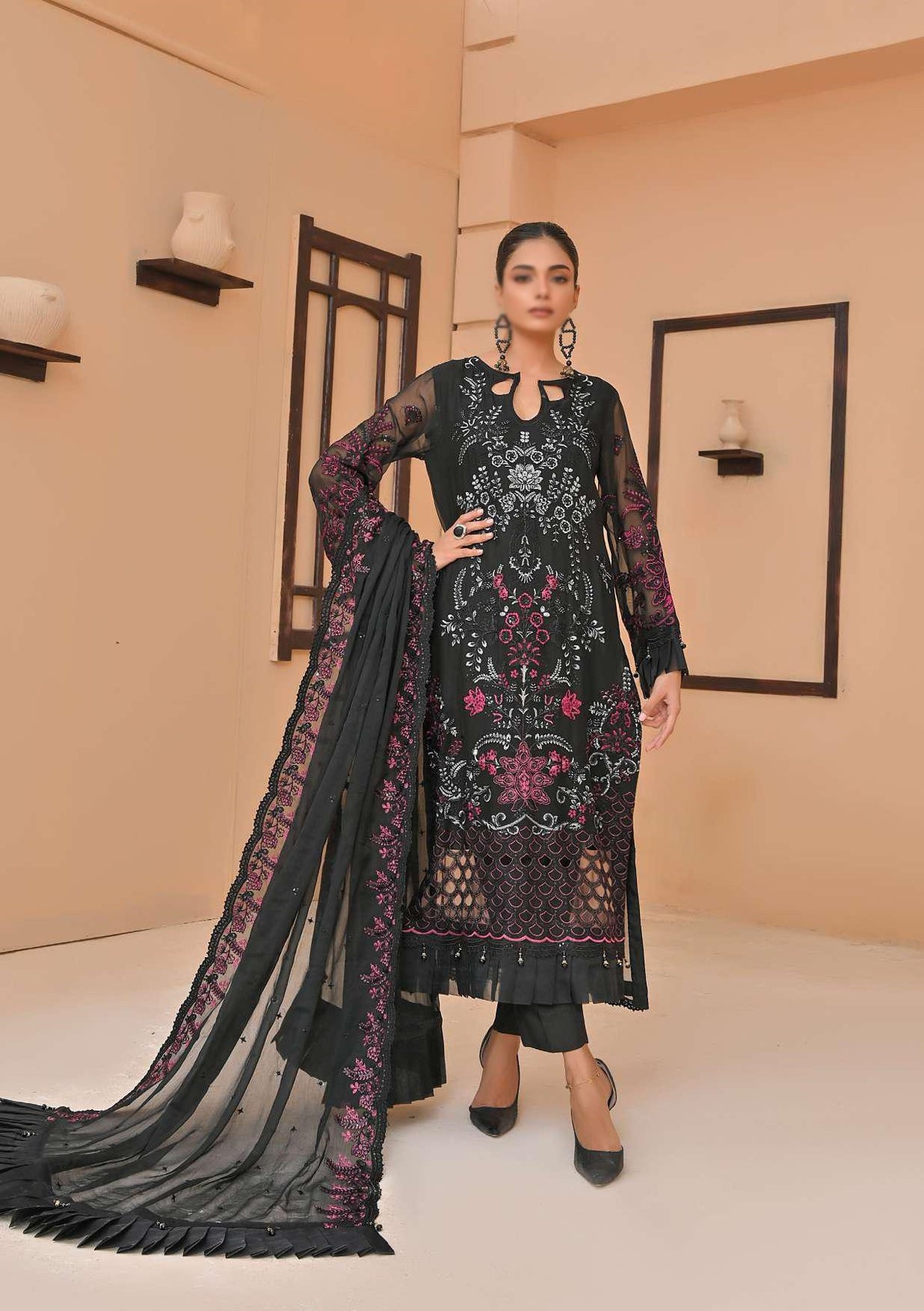 D-02 Elaine Luxury Embroidered Chiffon Collection'23 By Soghat Un-Stitched