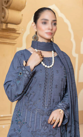 Haad E Nazar Fancy Winter Fabric With Shawl Coll:24 By Sobia Waseem D-02