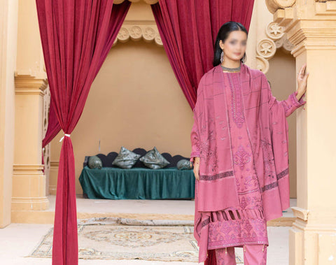 Haad E Nazar Fancy Winter Fabric With Shawl Coll:24 By Sobia Waseem D-03