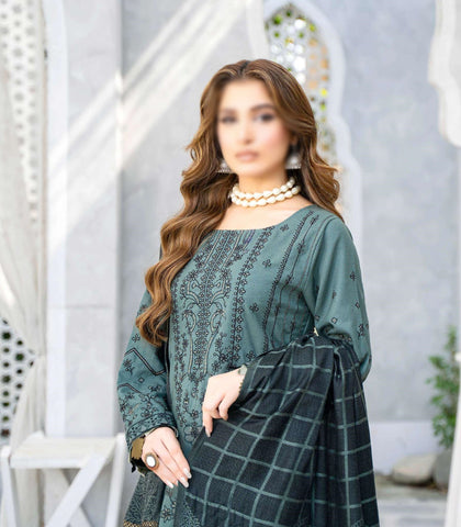Shabnam Fancy Emb Winter With Shawl Coll:24 By Sobia Waseem D-03