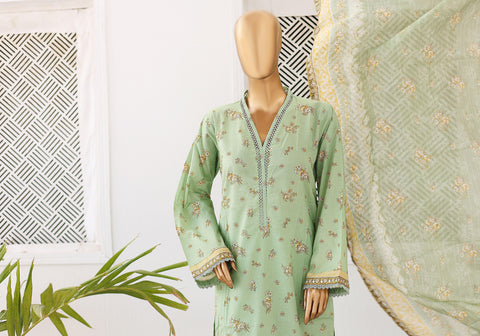 Bin Saeed Printed Lawn Coll"24-3Piece Stitched D-03