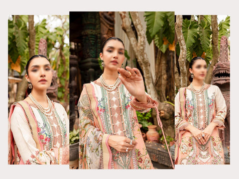 Urbane Jade"24 Chiffon Printed lawn suit printed chiffon dupatta D-03