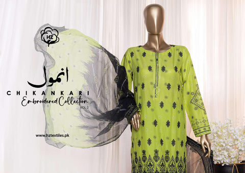 Anmol Print & Embroidered Chikankari Lawn Coll'24 D-03