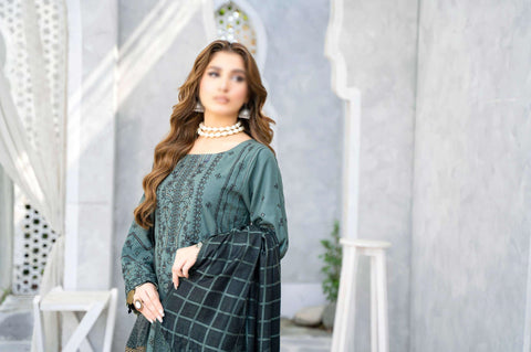 Shabnam Fancy Emb Winter With Shawl Coll:24 By Sobia Waseem D-03