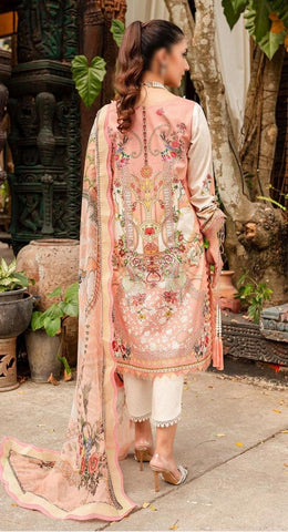 Urbane Jade"24 Chiffon Printed lawn suit printed chiffon dupatta D-03