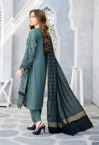 Shabnam Fancy Emb Winter With Shawl Coll:24 By Sobia Waseem D-03