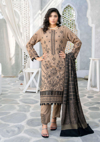 Shabnam Fancy Emb Winter With Shawl Coll:24 By Sobia Waseem D-04