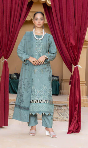 Haad E Nazar Fancy Winter Fabric With Shawl Coll:24 By Sobia Waseem D-04
