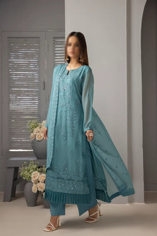 ROOHI 3 PIECE LUXURY EMB CHIFFON BY SOGHAT D-08