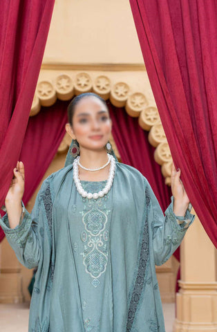 Haad E Nazar Fancy Winter Fabric With Shawl Coll:24 By Sobia Waseem D-04