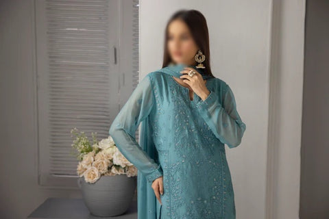 ROOHI 3 PIECE LUXURY EMB CHIFFON BY SOGHAT D-08