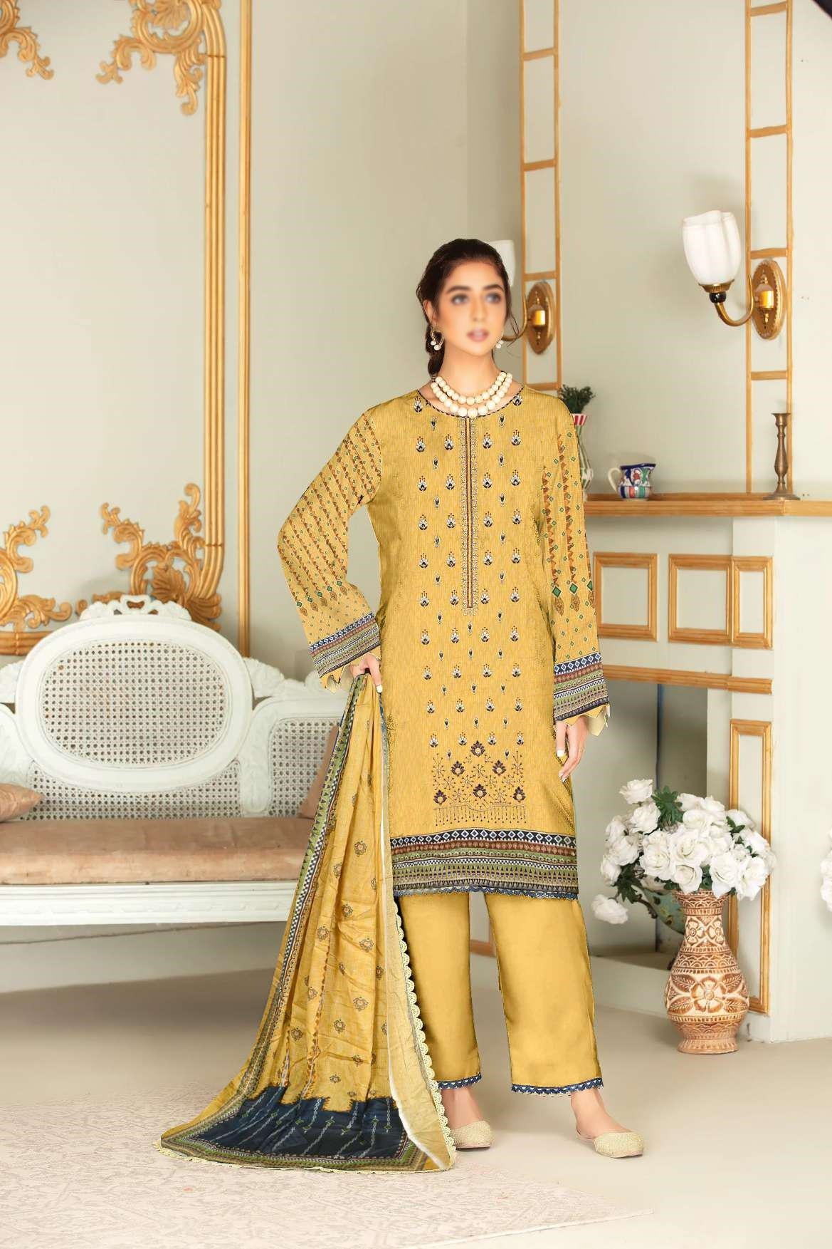 D-04 Libas Digital Embroidered Lawn Un-Stitched 3 Piece
