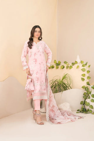 Nurcan Semi-Stitched Fancy Heavy Emb Organza D-3921