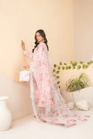 Nurcan Semi-Stitched Fancy Heavy Emb Organza D-3921