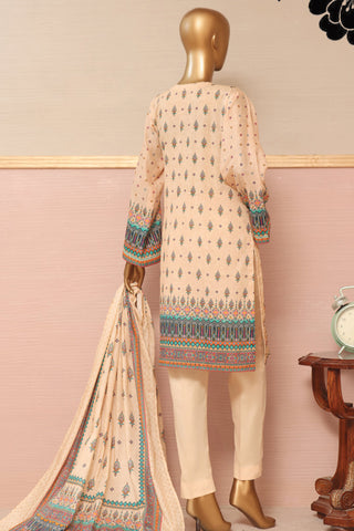D-05 Bin Saeed Emb Lawn Summer Coll'23 -3 PIECE STITCHED