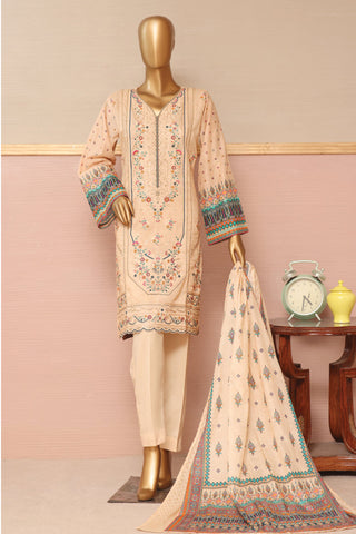 D-05 Bin Saeed Emb Lawn Summer Coll'23 -3 PIECE STITCHED