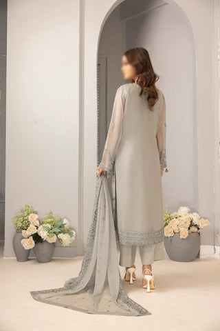 ROOHI 3 PIECE LUXURY EMB CHIFFON BY SOGHAT D-03