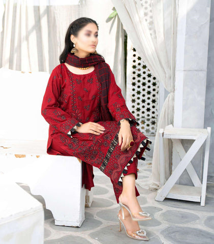 Shabnam Fancy Emb Winter With Shawl Coll:24 By Sobia Waseem D-05