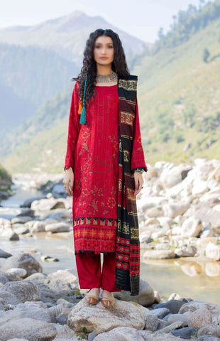 Shah Man Dhanak Zari Fancy Emb Coll:24 By Sobia Waseem D-05