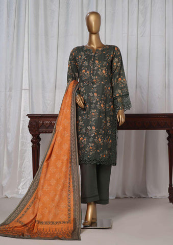Sadabahar Emb Print Khaddar Coll: Reay To Wear D-06