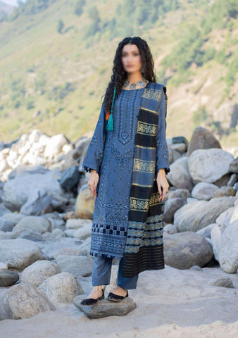 Shah Man Dhanak Zari Fancy Emb Coll:24 By Sobia Waseem D-06