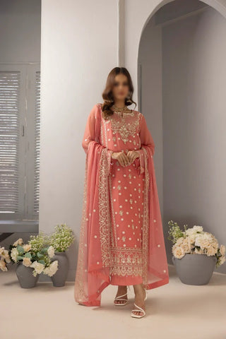 ROOHI 3 PIECE LUXURY EMB CHIFFON BY SOGHAT D-05