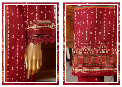 SADABAHAR Printed Lawn Coll"24 Vol 7-D 06- STITCHED 3 PIECE