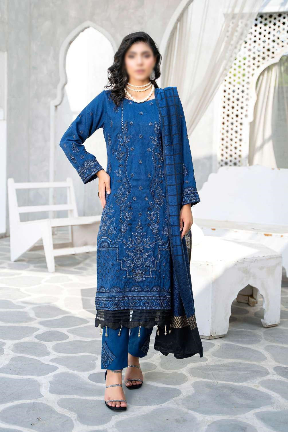 Shabnam Fancy Emb Winter With Shawl Coll:24 By Sobia Waseem D-06