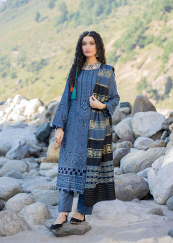 Shah Man Dhanak Zari Fancy Emb Coll:24 By Sobia Waseem D-06