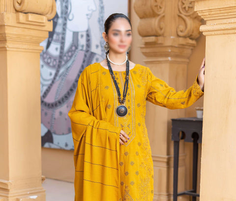 Haad E Nazar Fancy Winter Fabric With Shawl Coll:24 By Sobia Waseem D-06