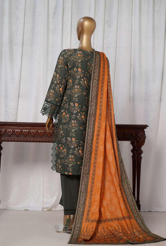 Sadabahar Emb Print Khaddar Coll: Reay To Wear D-06