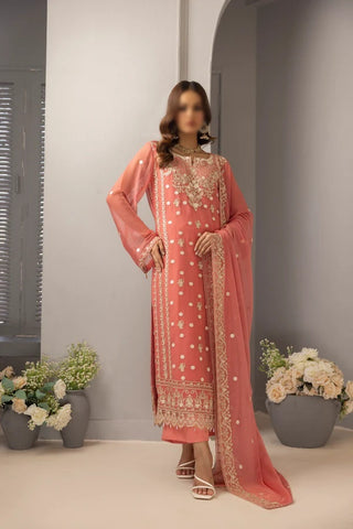 ROOHI 3 PIECE LUXURY EMB CHIFFON BY SOGHAT D-05