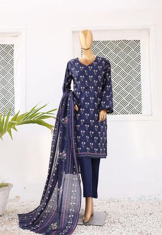 Bin Saeed Printed Lawn Coll"24-3Piece Stitched D-08