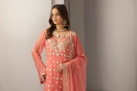 ROOHI 3 PIECE LUXURY EMB CHIFFON BY SOGHAT D-05