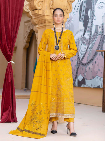 Haad E Nazar Fancy Winter Fabric With Shawl Coll:24 By Sobia Waseem D-06