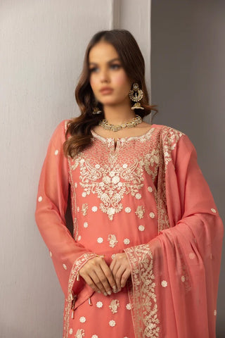 ROOHI 3 PIECE LUXURY EMB CHIFFON BY SOGHAT D-05