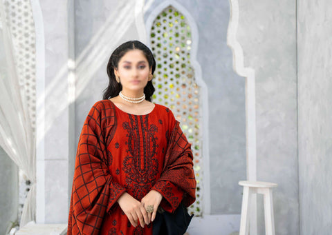 Shabnam Fancy Emb Winter With Shawl Coll:24 By Sobia Waseem D-07