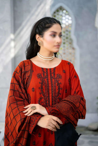 Shabnam Fancy Emb Winter With Shawl Coll:24 By Sobia Waseem D-07