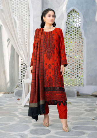 Shabnam Fancy Emb Winter With Shawl Coll:24 By Sobia Waseem D-07