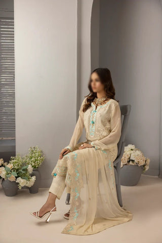 ROOHI 3 PIECE LUXURY EMB CHIFFON BY SOGHAT D-04