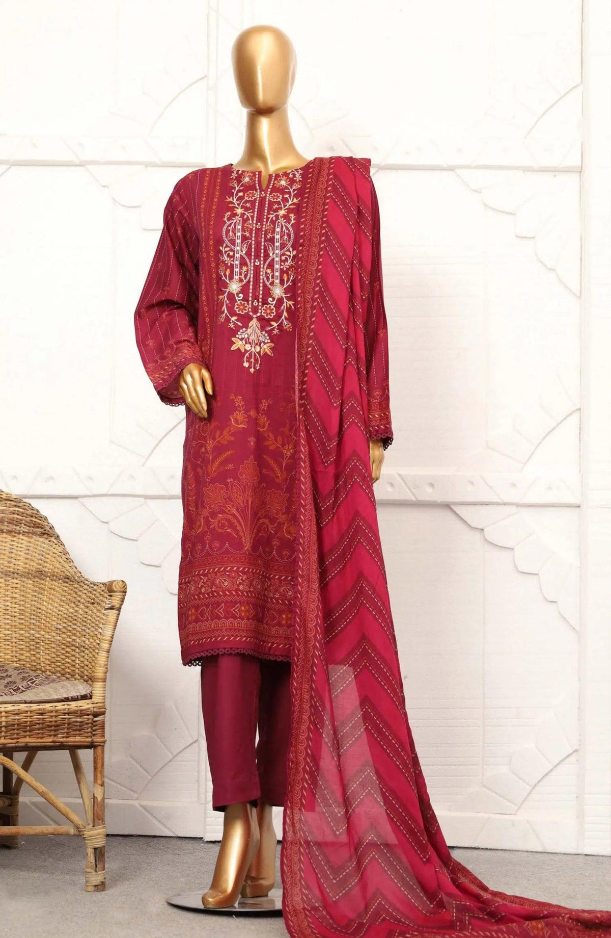 Sadabahar Embroidered Lawn Pret Coll'24 Vol 01 D-08