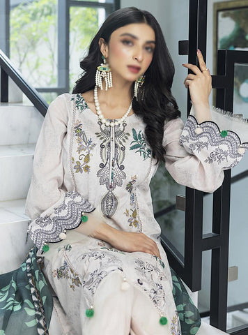 Colors Digital Chiffon Dupatta 3-Pcs Unstitched-V4-24 D-08