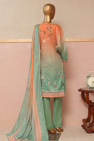 D-08 Bin Saeed Emb Lawn Summer Coll'23 -3 PIECE STITCHED